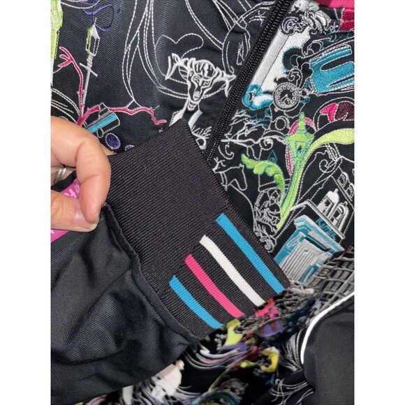 Artful Dodger Jacket Men 4X Allover Print Skater Hip Hop Paint Music Embroider - Picture 9 of 16